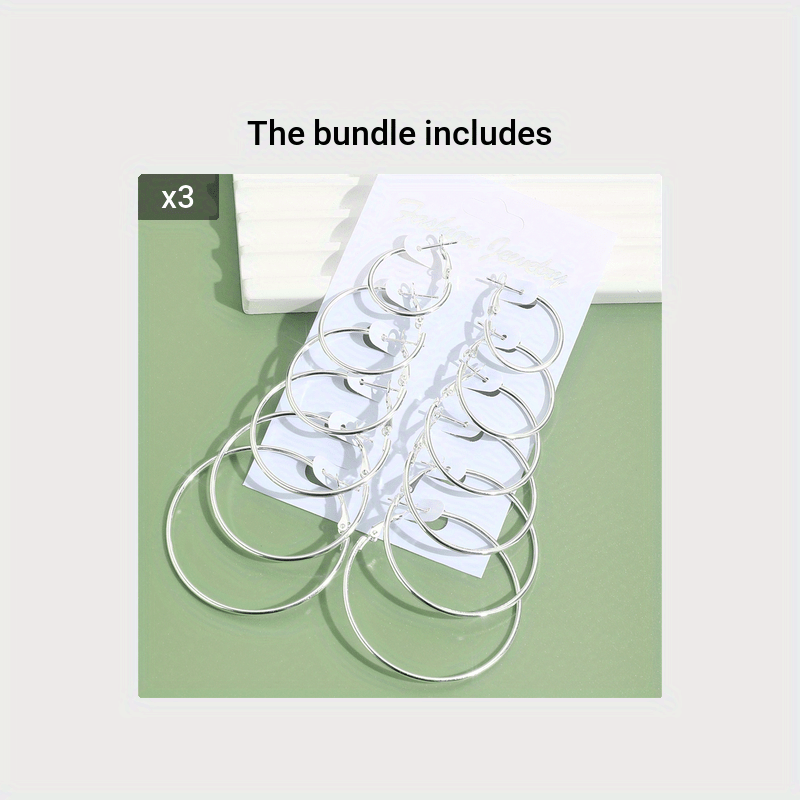 Elegant & Timeless Silver Hoop Earrings - Chic, Sexy Style Perfect for Daily Wear and Gifting