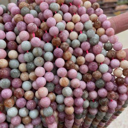 Natural Optimized Rainbow Alxa Stone Beads DIY Jewelry Accessories 6mm (0.24") -10mm (0.4") Macaron Shake Scatter Beads Round Beads For Faux Jewelry, Necklace, Earrings Bracelet Making