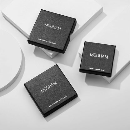 MOOHAM Layered Initial Necklaces - 14K Real Gold Plated Layered Necklace Initial Necklace Paperclip Chain for Women