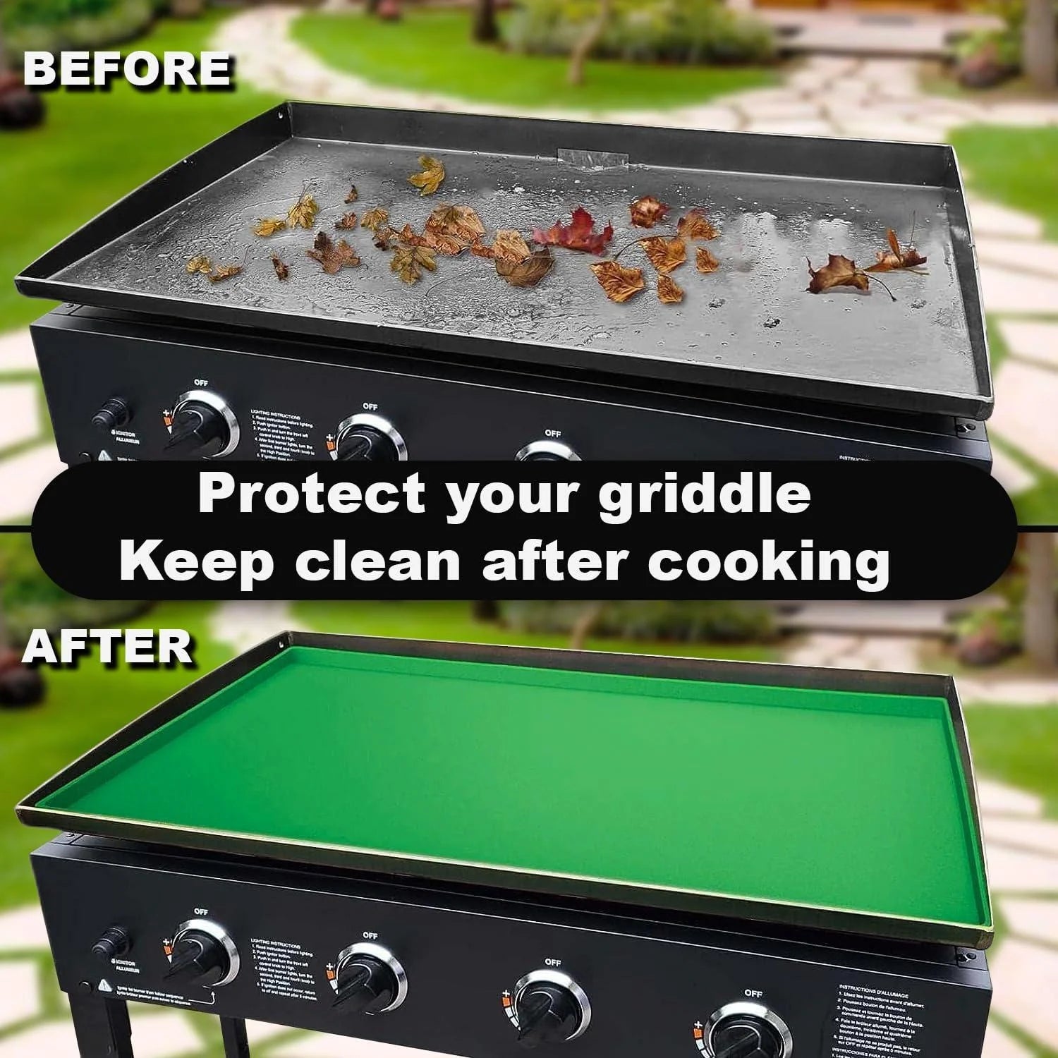 Silicone Griddle Mat Food Grade Silicone Grill Mat Protect the Top Surface 22 In