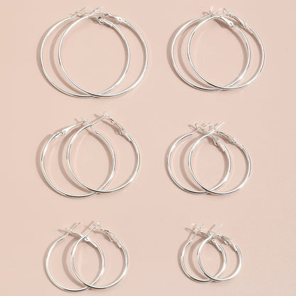 Elegant & Timeless Silver Hoop Earrings - Chic, Sexy Style Perfect for Daily Wear and Gifting