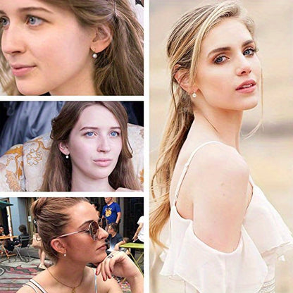 Sterling 925 Silver Jewelry With Faux Pearl Decor Hook Earrings Elegant Luxury Style Versatile Ornaments