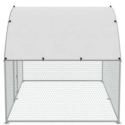 VEVOR Chicken Coop, 9.8X6.5X6.5Ft Walk-In Large Metal Chicken Run for Yard with Waterproof Cover, Doom Roof Hen House with Security Lock for Outdoor and Backyard, Farm, Duck Rabbit Cage Poultry Pen
