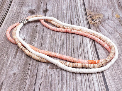 Shell Necklace For Men Women Real Seashell Necklaces With Round Clam Chip Shell Beads Hawaiian Surfer Jewelry