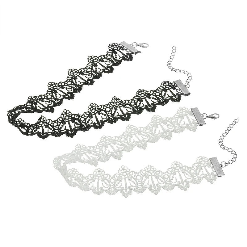 White Black Lace Choker Necklace Torques Women Collar Necklaces Jewelry Women Statement Female Jewelry Gift