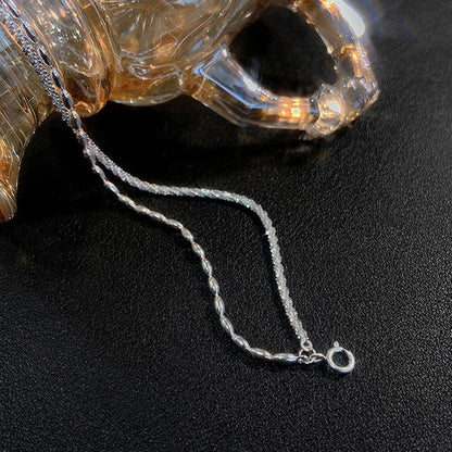 New Fashion 925 Sterling Silver Double Layer Bracelet Beads Exquisite Simple Women Bracelet Fine Jewelry Accessories