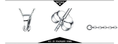 Stainless Steel Necklaces A Family Of Four People Pendant Choker Clavicle Chain Fashion Necklaces For Women Jewelry Mama's Gifts