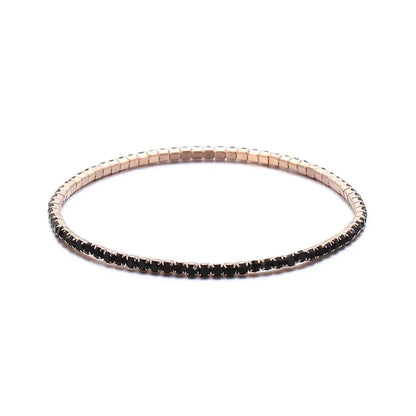 Luxury Rhinestone Elastic Bracelet Women Shiny Colorful Crystal Bangles Adjustable Layered Stackable Bracelet Wristband Jewelry