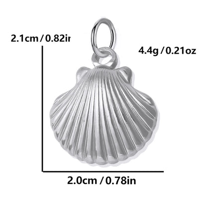Necklaces Women Spring Buckle Chain Silvery Ocean Series Pendant Shell Conch Sea Star Pendants Stainless Steel Women's Jewelry