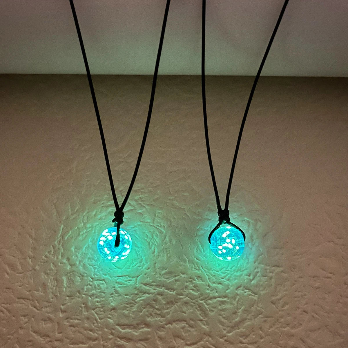 2/PCS Luminous Beads Couple Necklaces Simple Fashion Handwoven Gift Jewelry