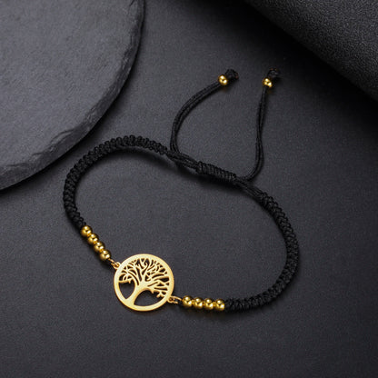 Bracelet For Men Women Stainless Steel Bracelets Hollow Life Tree Pendant Classic Fashion Style Jewelry Wedding Party Gifts