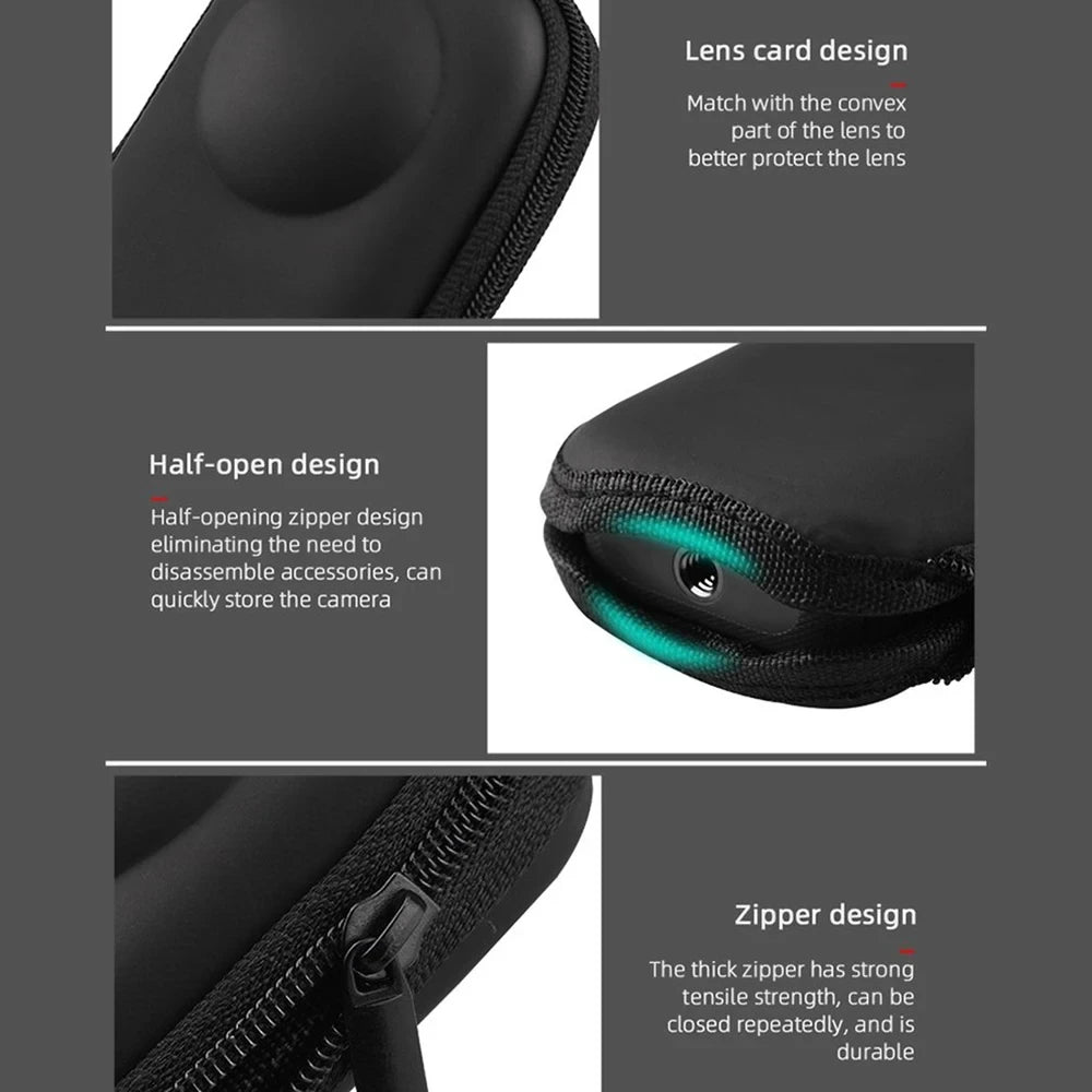 Accessories Set for Insta360 X3 Lens Guard Screen Protector Storage Bag Silicone Case Lens Cap Protective Frame Insta 360 X3