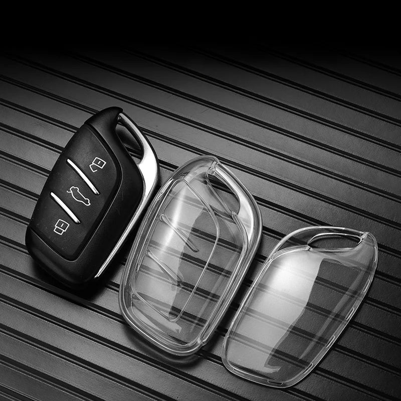 Transparent Soft Tpu Key Case Cover For MG4 MG5 MG6 Mg3 Mg7 MG ZS EV HS EHS ZX GT Roewe RX3 RX8 ERX5 RX5 I6 I5 Car Accessories