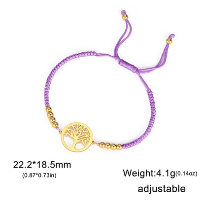 Bracelet For Men Women Stainless Steel Bracelets Hollow Life Tree Pendant Classic Fashion Style Jewelry Wedding Party Gifts