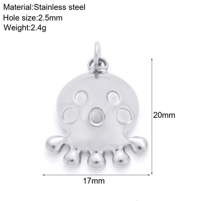 Necklaces Women Spring Buckle Chain Silvery Ocean Series Pendant Shell Conch Sea Star Pendants Stainless Steel Women's Jewelry