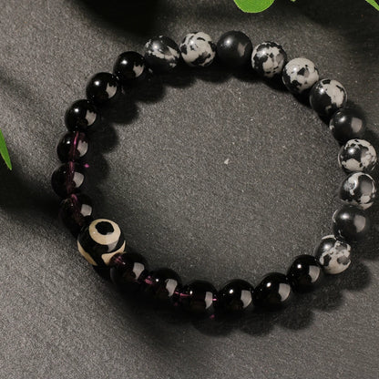 eye bracelets for women cute spring summer beach holiday jewelry natural stone beads bangles purple black gray beads bracelts