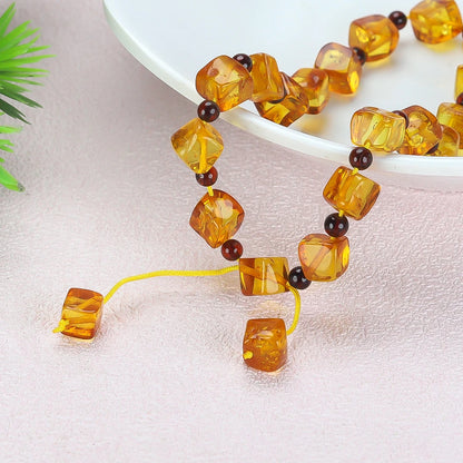 Natural Amber Bracelet Adjustable Rope Baltic Amber Tassel Charm Bracelet Bangle Women Healing Gemstone Fine Jewelry Accessories