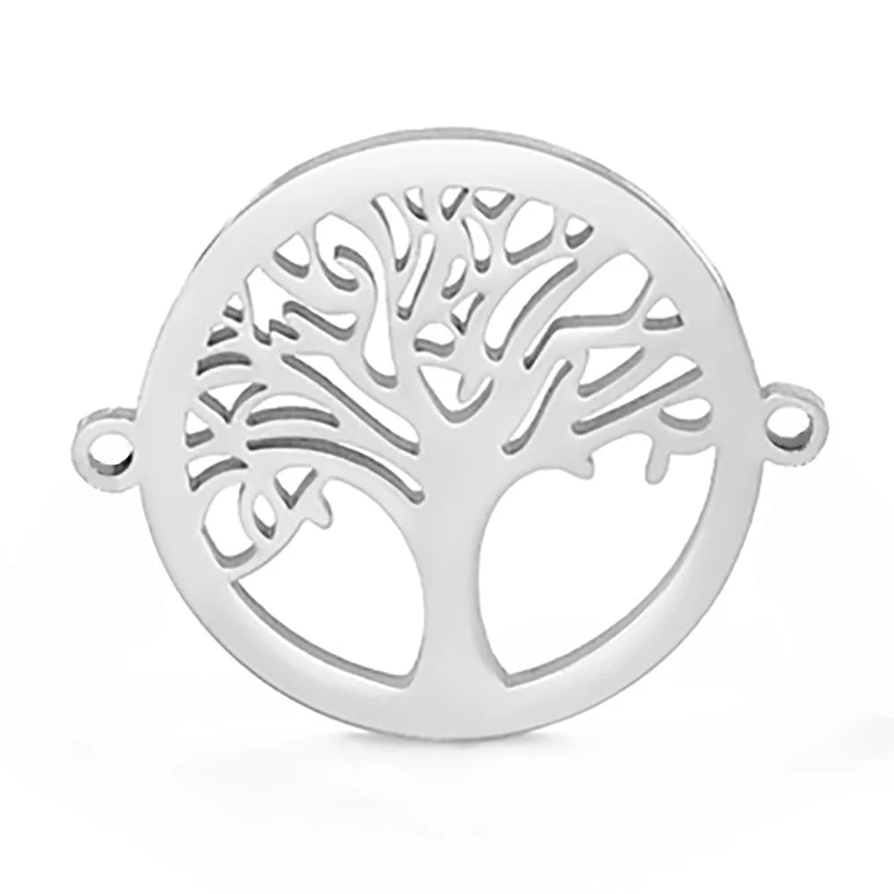 Bracelet For Men Women Stainless Steel Bracelets Hollow Life Tree Pendant Classic Fashion Style Jewelry Wedding Party Gifts