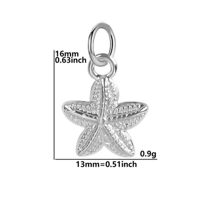 Necklaces Women Spring Buckle Chain Silvery Ocean Series Pendant Shell Conch Sea Star Pendants Stainless Steel Women's Jewelry
