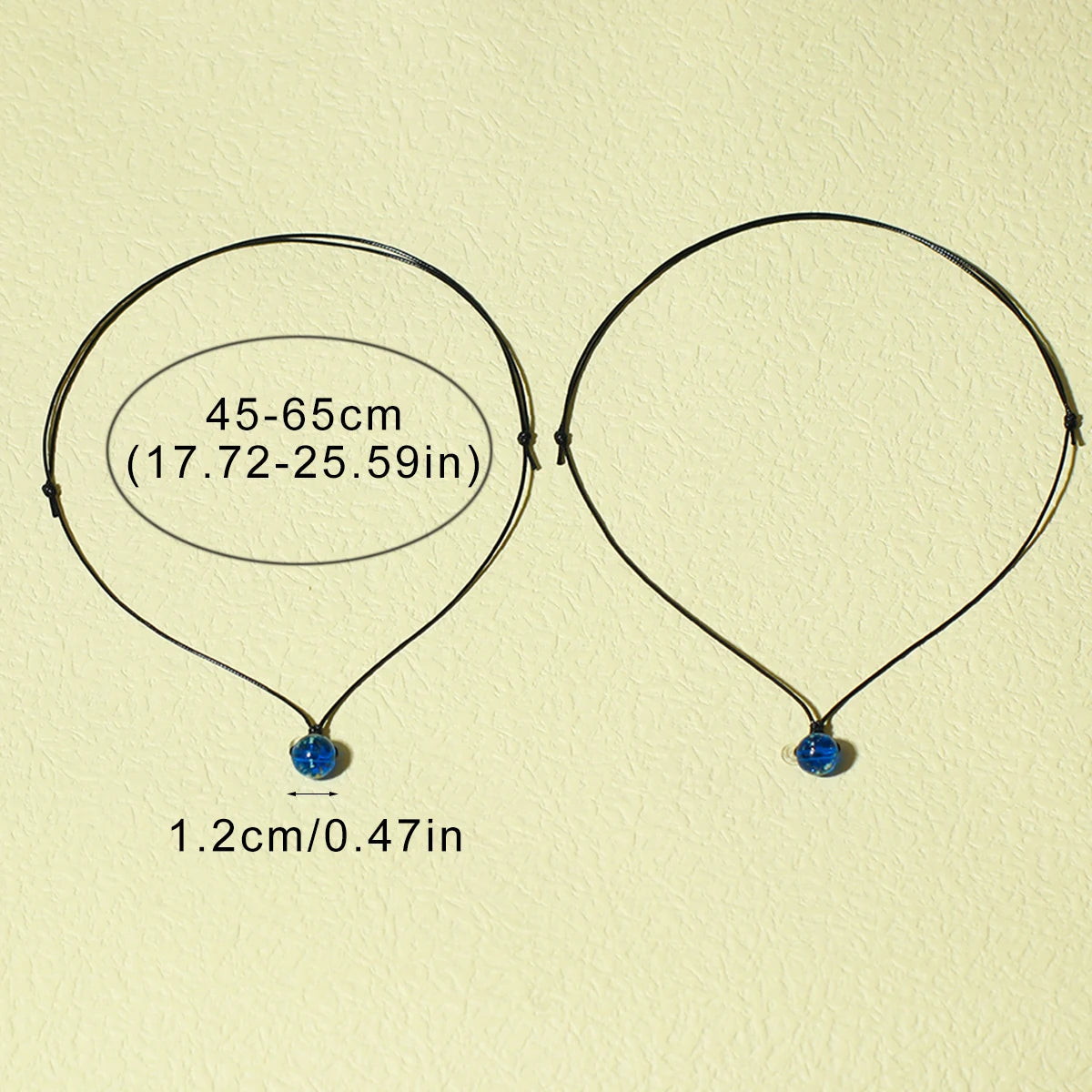 2/PCS Luminous Beads Couple Necklaces Simple Fashion Handwoven Gift Jewelry