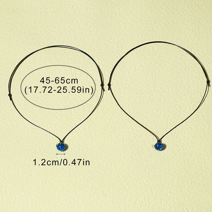 2/PCS Luminous Beads Couple Necklaces Simple Fashion Handwoven Gift Jewelry