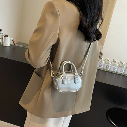 Red Bags 2025 New Women's Small Square Bag Mini Bowling Bags Shoulder Crossbody Box Packs Small Lipstick Cosmetics Purses Bolsas