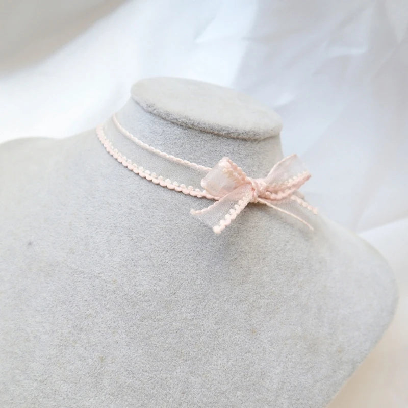 Fashion Lace Necklace for Women Lady Elegant Heart Flower Choker Necklaces Collar Clavicle Chain Wedding Party Jewelry