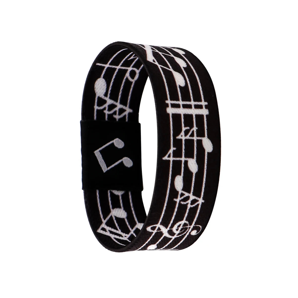 Musical Notes Bracelet For Women Men Armband Sport Wristband Rainbow Elastic Bangle Bracelets Fashion Accessories Gift