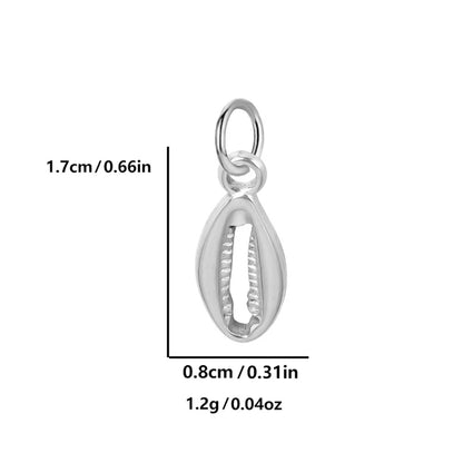 Necklaces Women Spring Buckle Chain Silvery Ocean Series Pendant Shell Conch Sea Star Pendants Stainless Steel Women's Jewelry