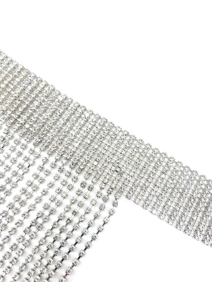 1 Piece Fashionable, Simple, Versatile Necklace, Luxurious Rhinestone Tassel Necklace, Sexy Bar And Nightclub