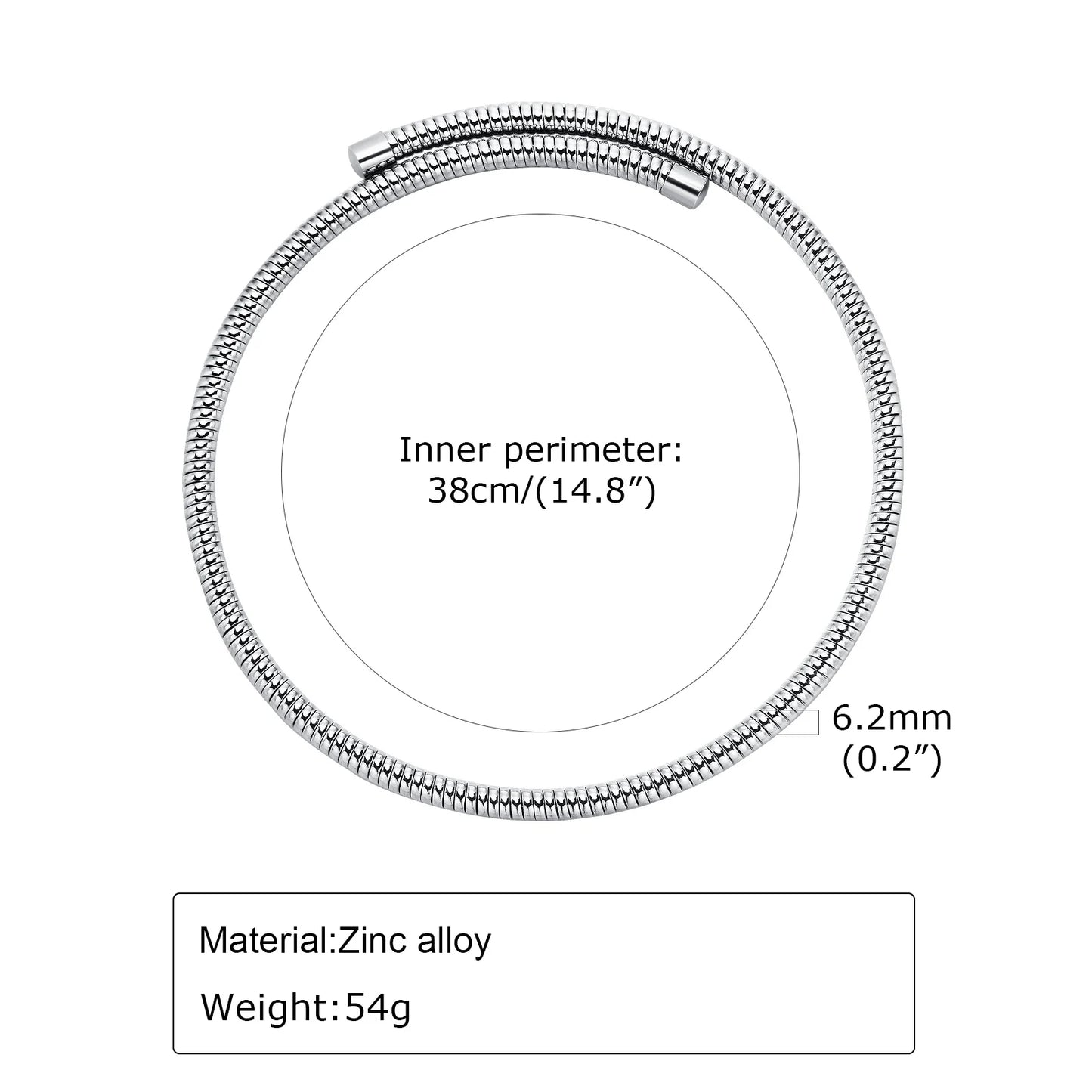 Necklace For Women Adjustable Open Choker Snake Collar Stretch Statement Jewelry Mom Girlfriend Valentine's Day Gift