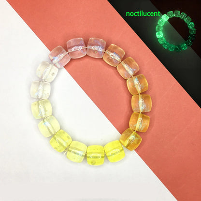 Luminous Bracelets For Women Men Fluorescent Natural Stone Bracelet Night Light Glowing Beads Bangle Fashion Jewelry Couple Gift