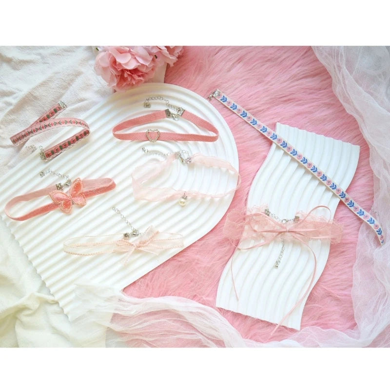 Fashion Lace Necklace for Women Lady Elegant Heart Flower Choker Necklaces Collar Clavicle Chain Wedding Party Jewelry