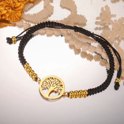 Bracelet For Men Women Stainless Steel Bracelets Hollow Life Tree Pendant Classic Fashion Style Jewelry Wedding Party Gifts