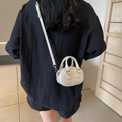 Red Bags 2025 New Women's Small Square Bag Mini Bowling Bags Shoulder Crossbody Box Packs Small Lipstick Cosmetics Purses Bolsas