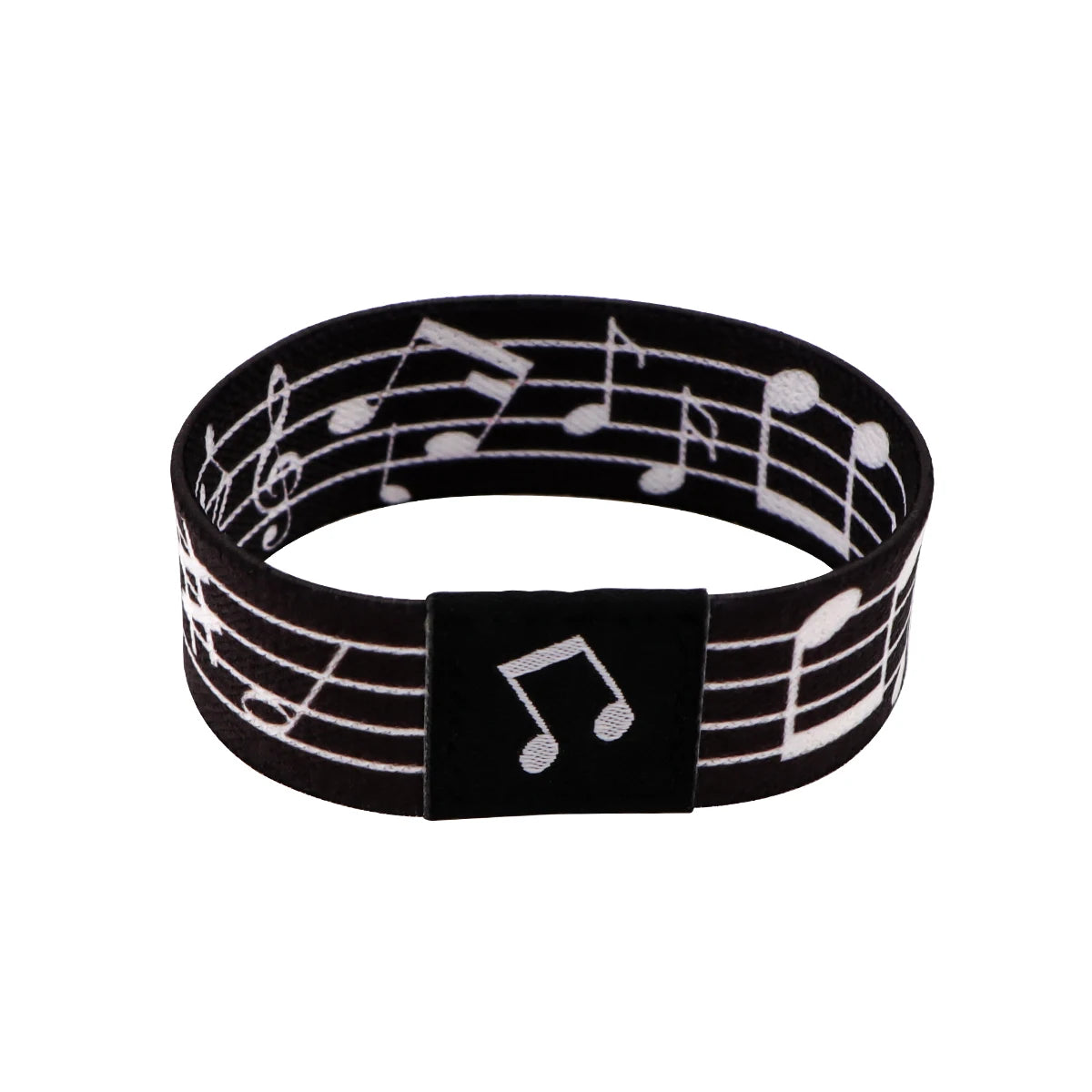 Musical Notes Bracelet For Women Men Armband Sport Wristband Rainbow Elastic Bangle Bracelets Fashion Accessories Gift