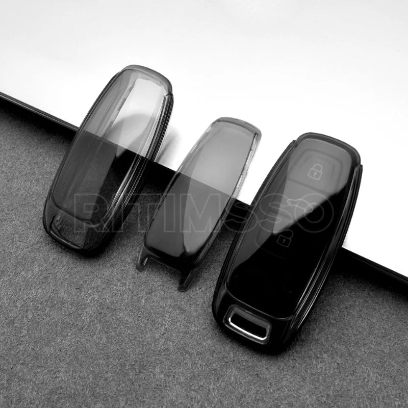 Soft TPU Car Remote Key Cover Case For Audi A3 A4 B9 A6 C8 A7 S7 4K A8 D5 S8 Q7 Q8 SQ8 E-tron 2018 2019 2020 2021 Accessories
