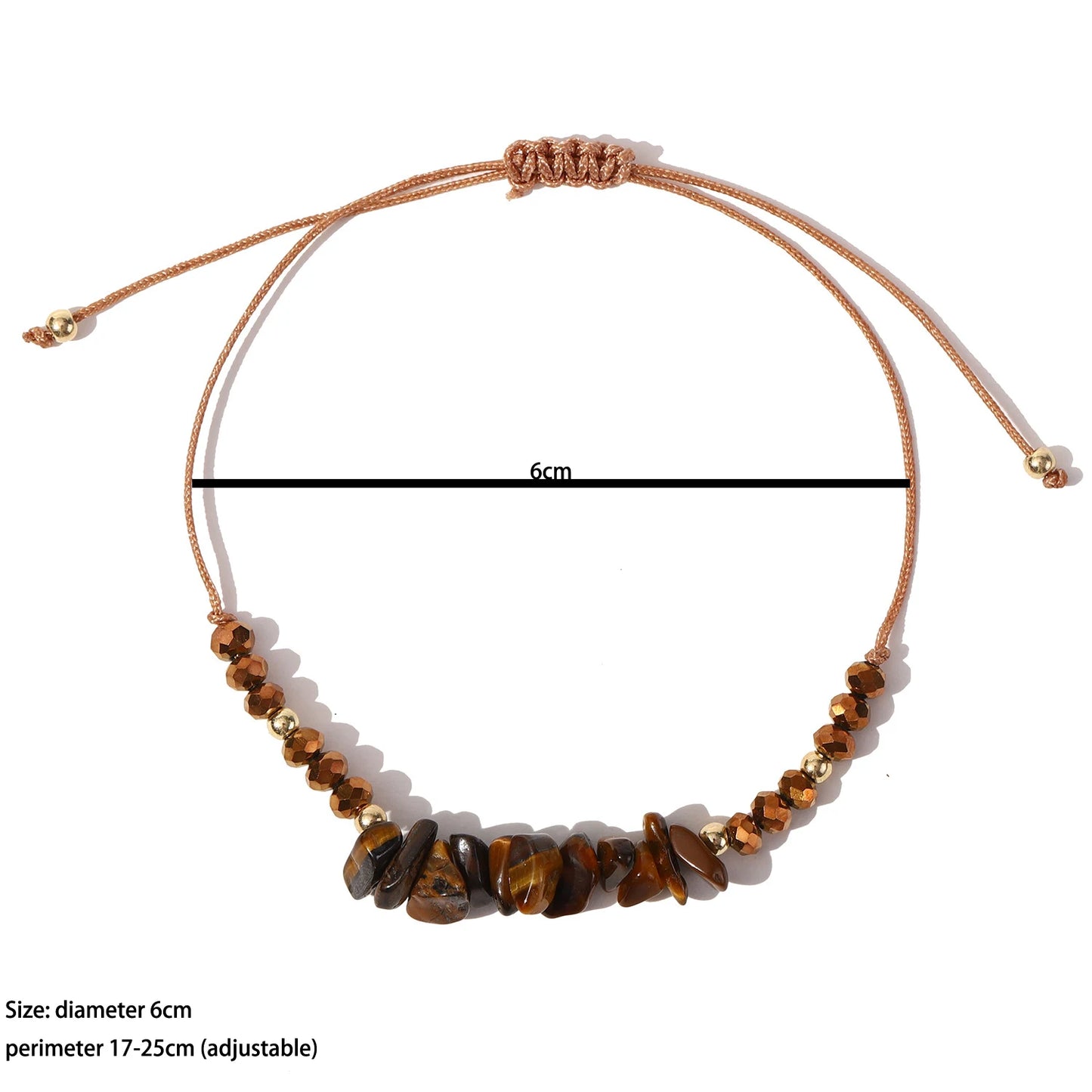 12 Pieces Of Colorful Crushed Stone Woven Bracelets are Fashionable and Suitable For Daily Wear By Men and Women