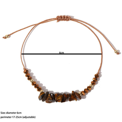 12 Pieces Of Colorful Crushed Stone Woven Bracelets are Fashionable and Suitable For Daily Wear By Men and Women