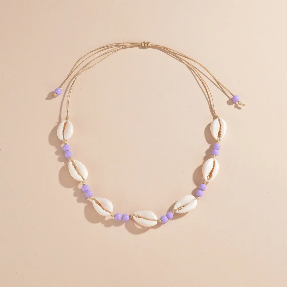 Geometric Necklace Fashion Bead Bohemian Style Clavicle Chain Short Delicate Choker Necklace