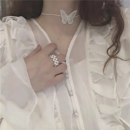 10 Style Red Blue Black Bohemian Lace Necklaces For Women Fashion Gothic Punk Contrast Color Choker Chain Jewelry Friends Gift