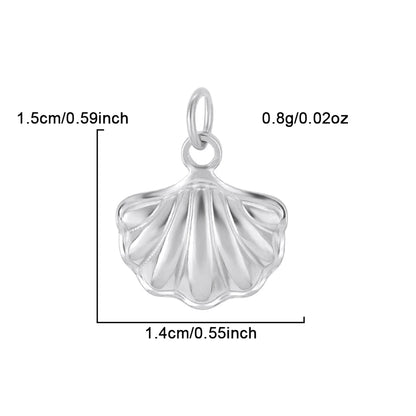 Necklaces Women Spring Buckle Chain Silvery Ocean Series Pendant Shell Conch Sea Star Pendants Stainless Steel Women's Jewelry