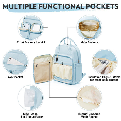 Baby Diaper Bag Backpack, Baby Bag for Boys Girls, Diaper Backpack Large Travel Diaper Bags Shower Gifts Newborn Essentials Bag