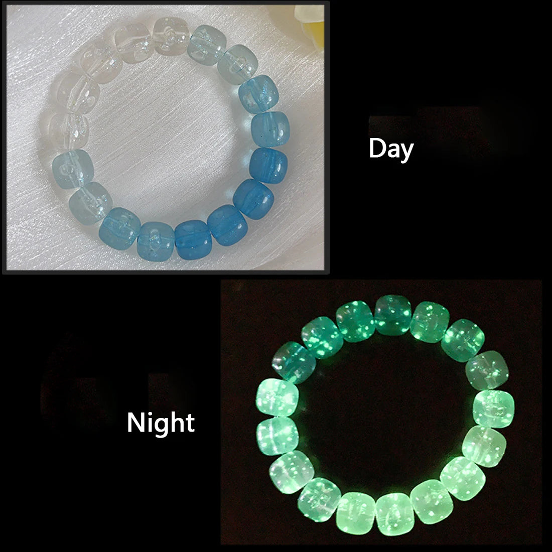 Luminous Bracelets For Women Men Fluorescent Natural Stone Bracelet Night Light Glowing Beads Bangle Fashion Jewelry Couple Gift