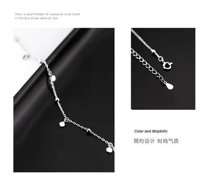 925 Sterling Silver Neck Chain Tassels Round Necklaces Women Jewelry Exquisite Elegant Aesthetic Charms Accessories Argent 925