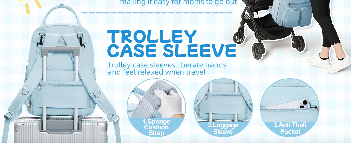 Baby Diaper Bag Backpack, Baby Bag for Boys Girls, Diaper Backpack Large Travel Diaper Bags Shower Gifts Newborn Essentials Bag