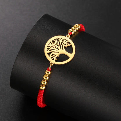 Bracelet For Men Women Stainless Steel Bracelets Hollow Life Tree Pendant Classic Fashion Style Jewelry Wedding Party Gifts