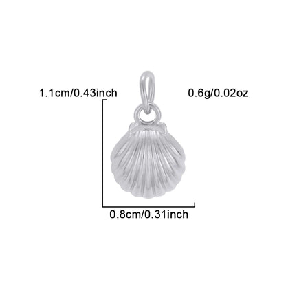 Necklaces Women Spring Buckle Chain Silvery Ocean Series Pendant Shell Conch Sea Star Pendants Stainless Steel Women's Jewelry