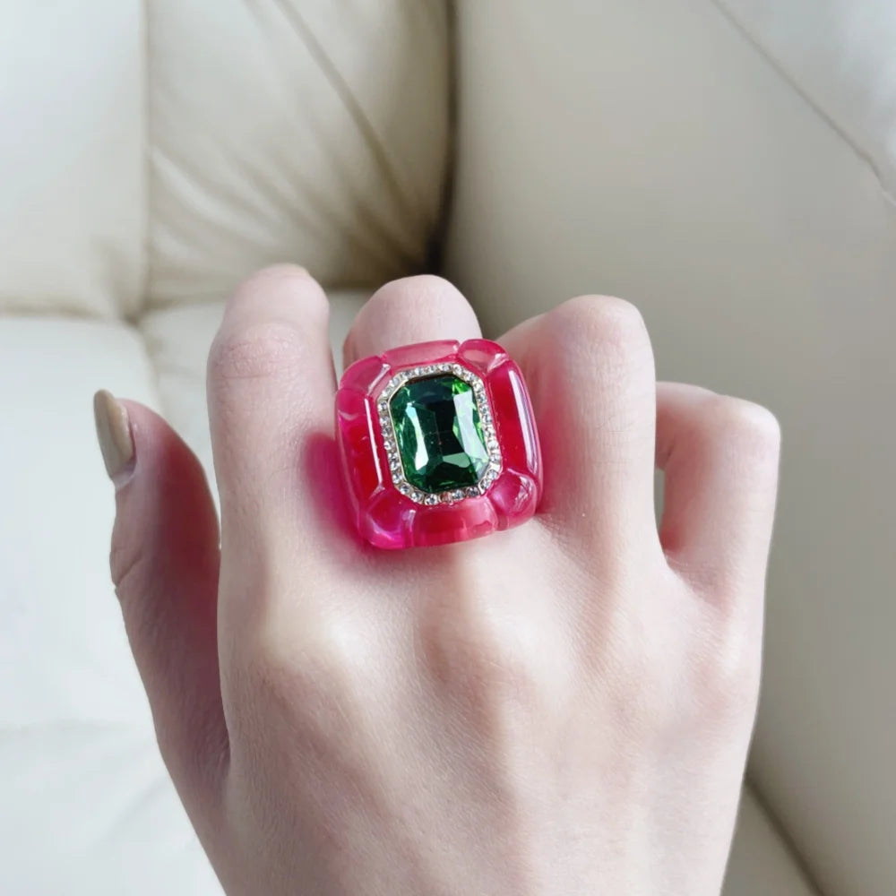 Bracelets Luxury for Woman Exaggerated Geometric Round Gradient Open Chunky Resin Bangles Designer Jewelry Accessories