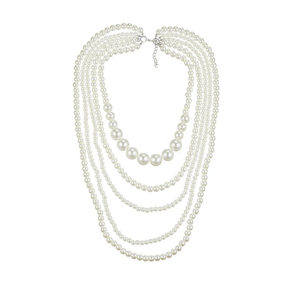 Multilayered Imitation Pearl Necklace for Woman Luxury Jewelry High Quality Fashion Woman Necklaces